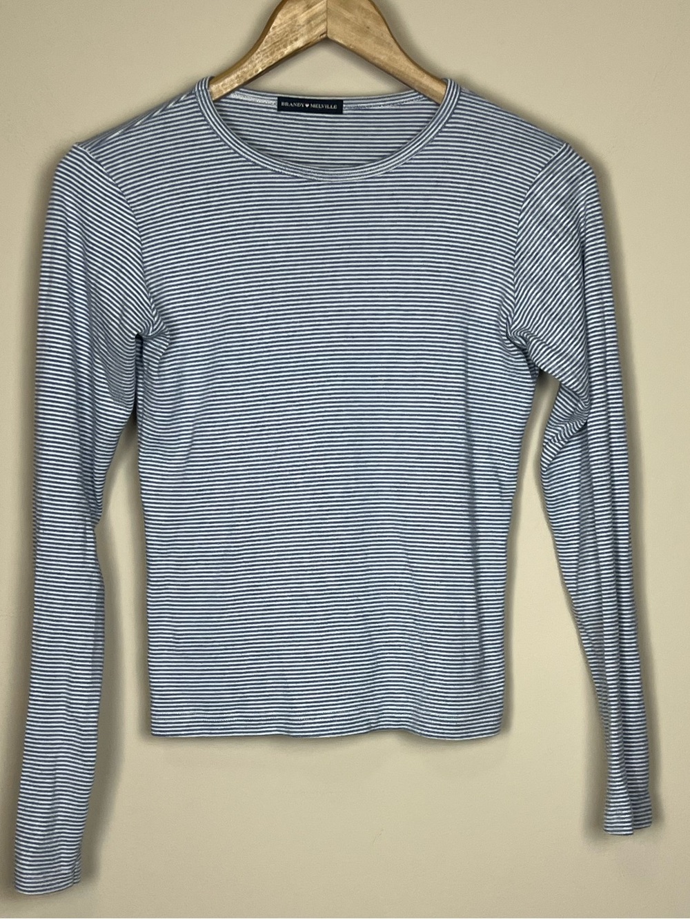 Brandy Melville Leah Striped Top Long Sleeve Crewneck OS